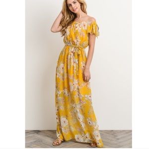 Yellow floral dress